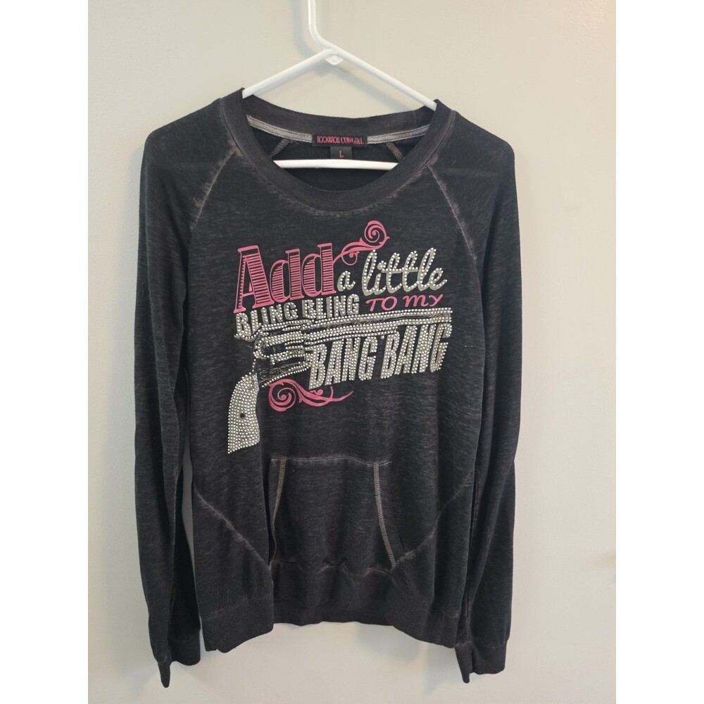 Rock & Roll Cowgirl Bling Long Sleeve Shirt